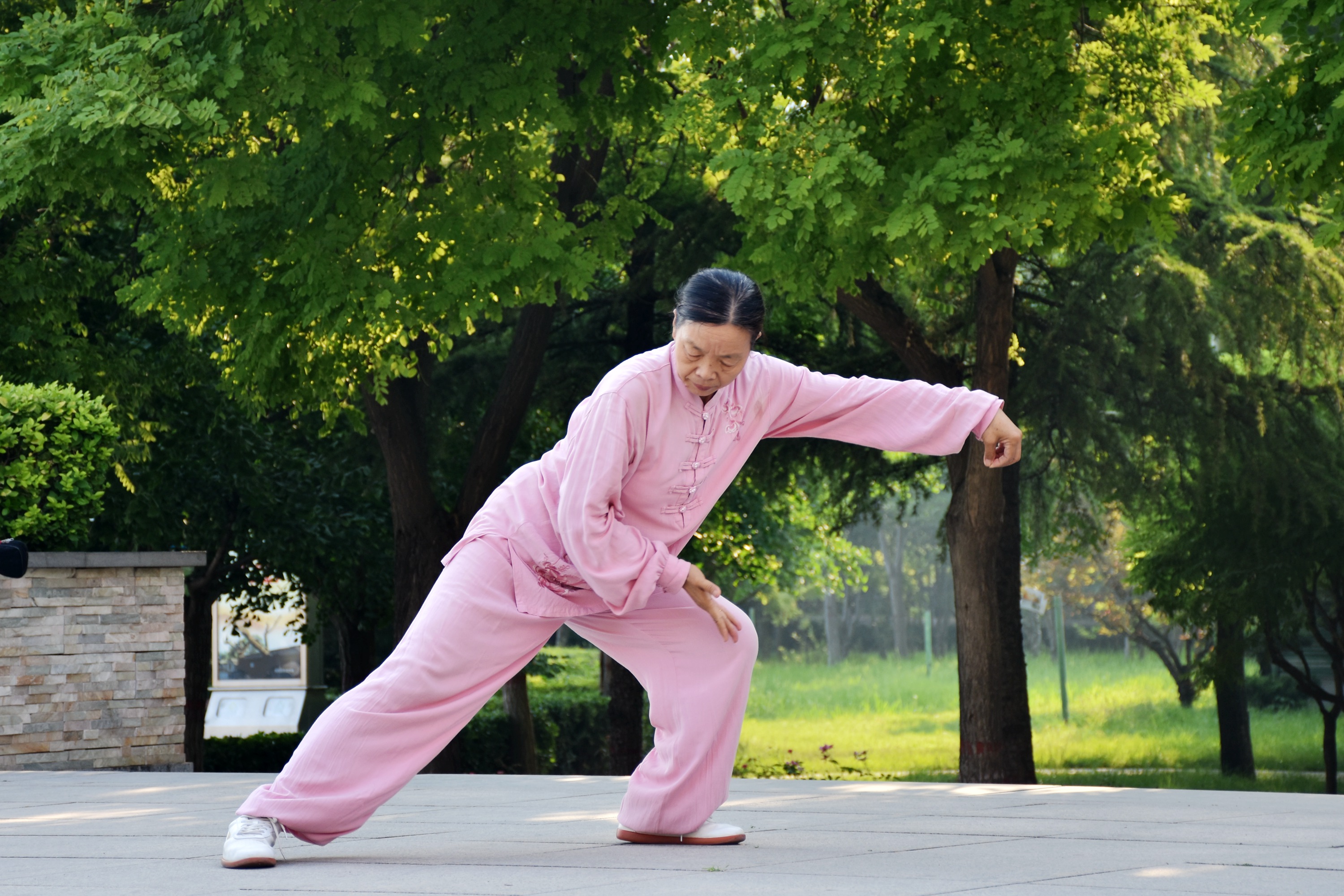 图片默认标题_fororder_市民在清苑公园打太极拳。赵琪 摄.JPG