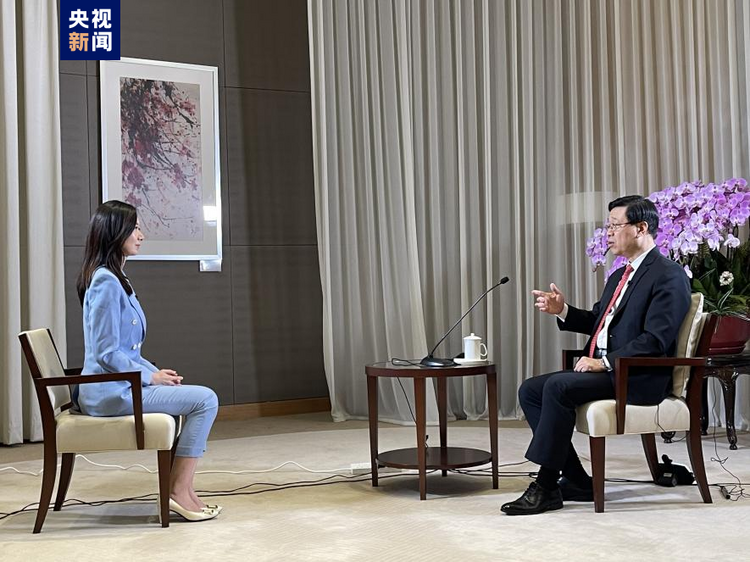 总台记者专访丨香港特区行政长官李家超：欢迎登上香港这艘“特快号”