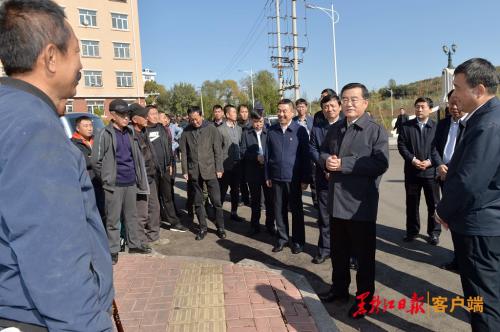 张庆伟在双鸭山七台河鸡西调研
