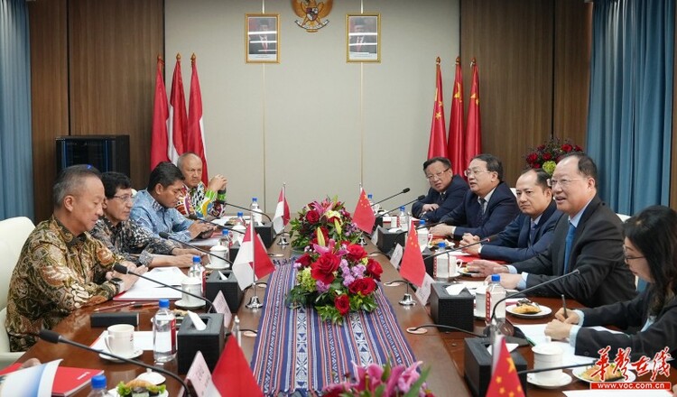 湖南省省长毛伟明率团访问印度尼西亚