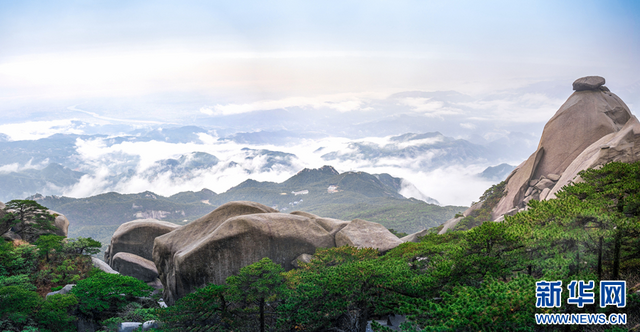 安徽天柱山：雨后云海 水墨画卷
