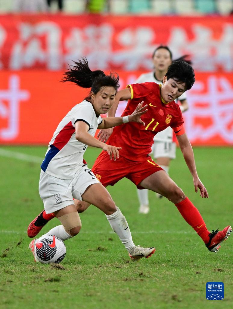 巴黎奥运会女足亚洲区预选赛：中国队战平韩国队