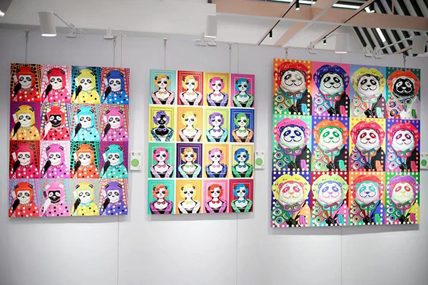 第九届雅安大熊猫与自然电影周开幕_fororder_“熊猫回家”新国风艺术巡展-供图-雅安市委宣传部