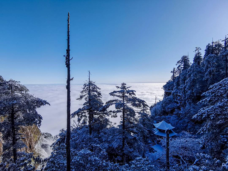眉山洪雅：瓦屋初雪 如诗如画_fororder_银装素裹瓦屋山-供图-洪雅县委宣传部[1]