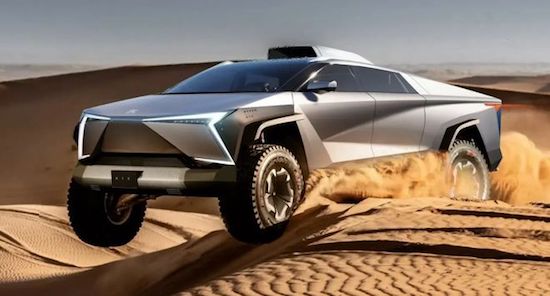赛博朋克设计风的RoboTruck 1T亮相美国_fororder_image002