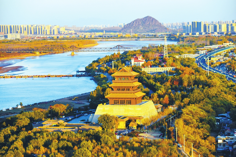 济南：黄河畔新图景 黄绿相间，层林尽染_fororder_8fbf87c348fa3daea7bd4d917996bc66