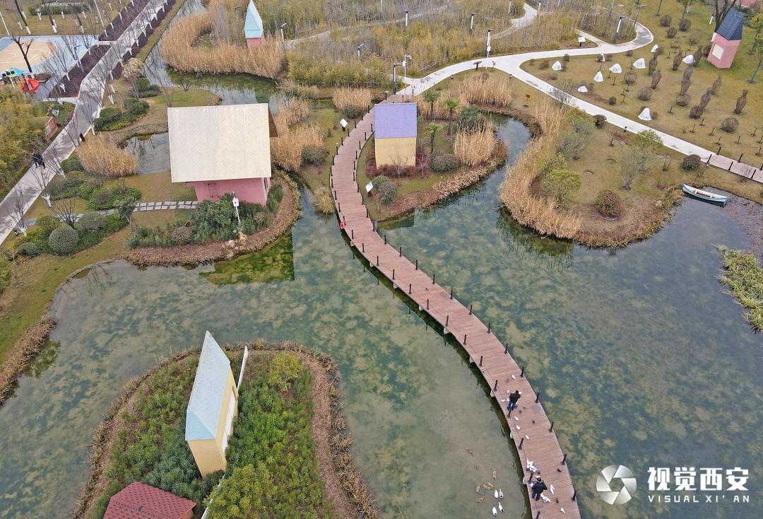 西安航天基地水生态循环公园环境美