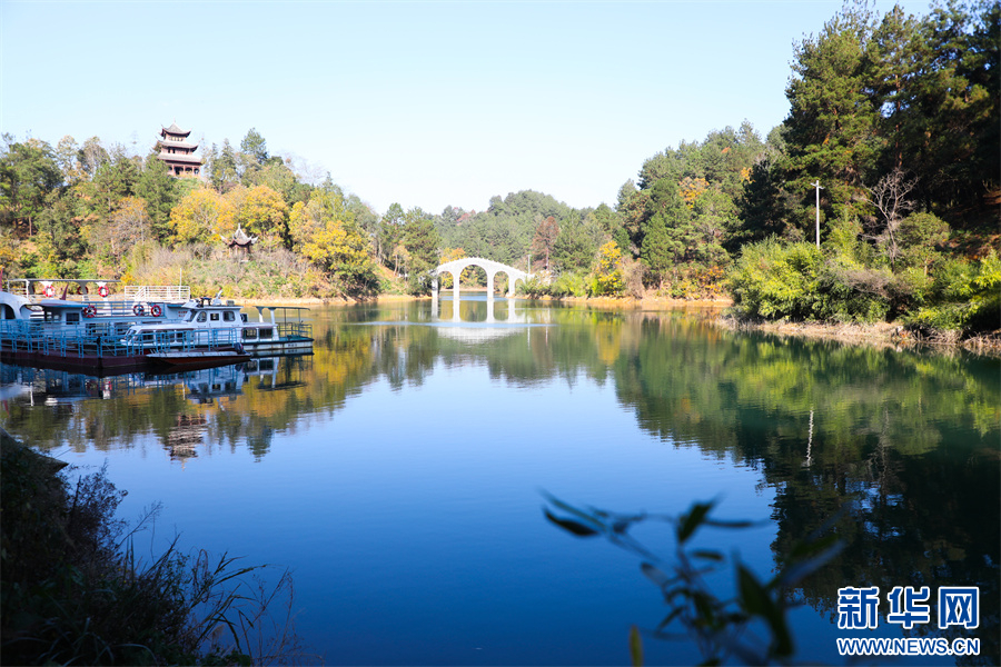 贵州长顺：冬日杜鹃湖美如画