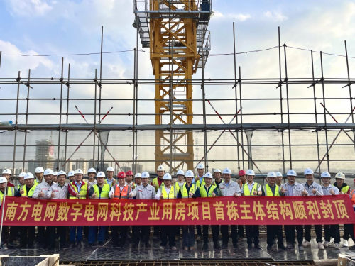 党建引领聚合力 南方电网数字电网项目首栋楼封顶_fororder_02