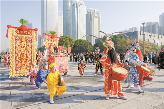 潮阳英歌舞广州街头圈粉_fororder_英歌舞