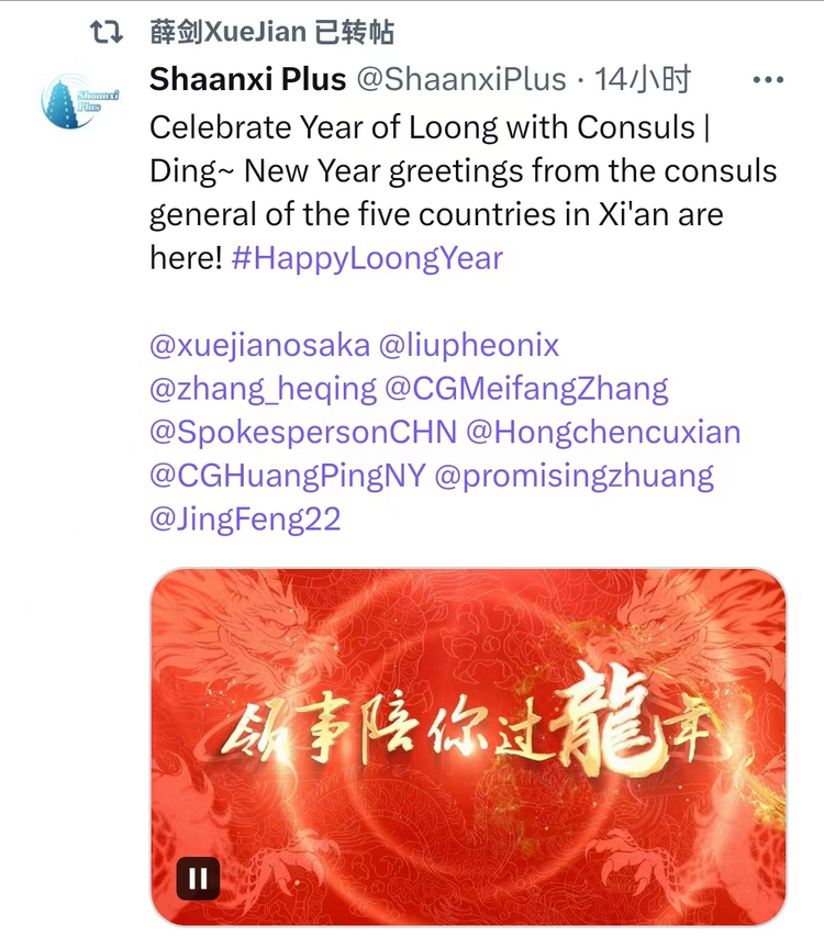 【陕耀国际·33期】多国总领事、国际友人……陕西邀请全球乐享“Loong”年_fororder_图片5