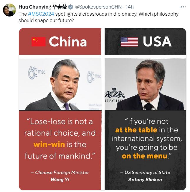 华春莹晒出这样一张对比图，意味深长！