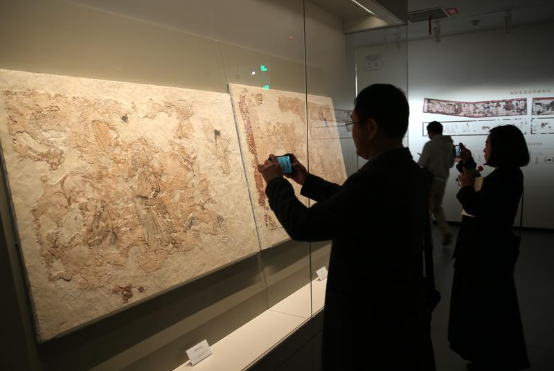 唐韩休墓壁画首次对外集中展出 目前暂时只对科研相关人员开放