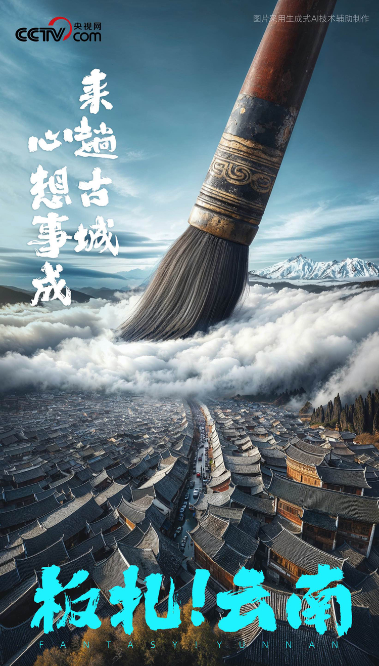 板扎！云南 一组海报带你看AI眼中的彩云之南