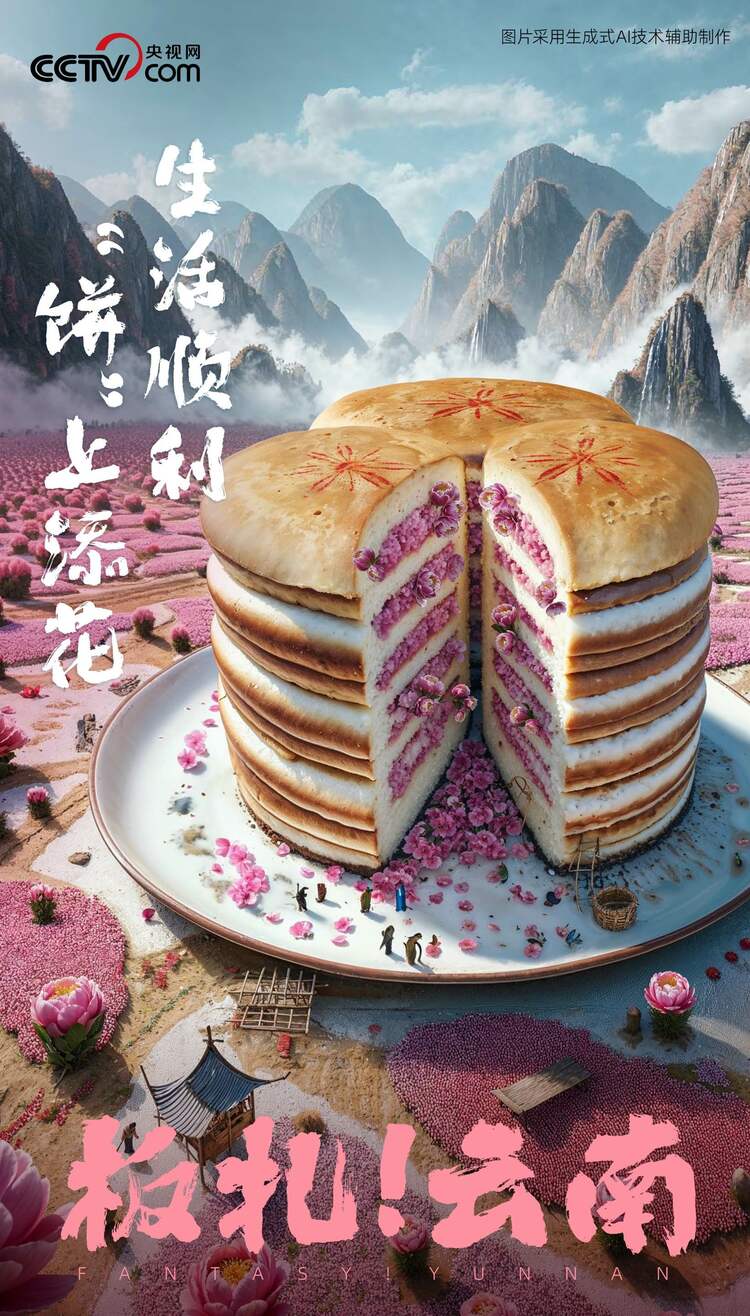 板扎！云南 一组海报带你看AI眼中的彩云之南