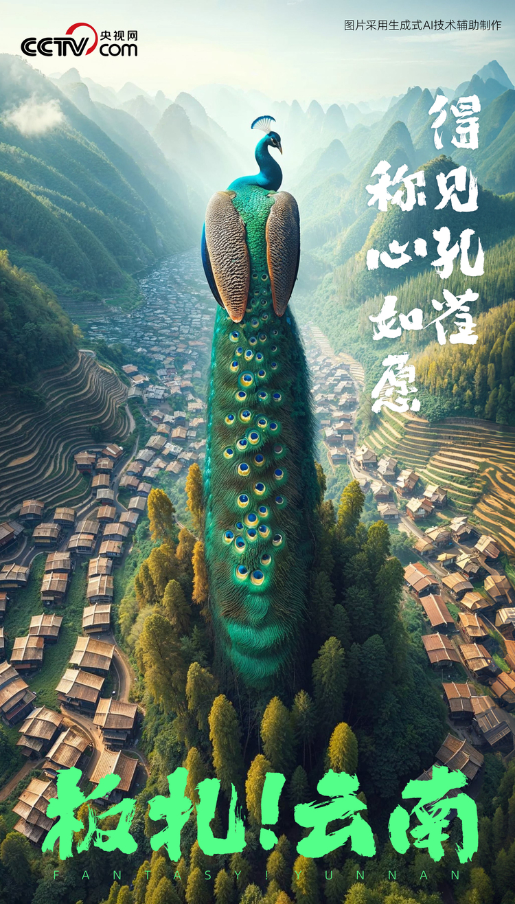 板扎！云南 一组海报带你看AI眼中的彩云之南