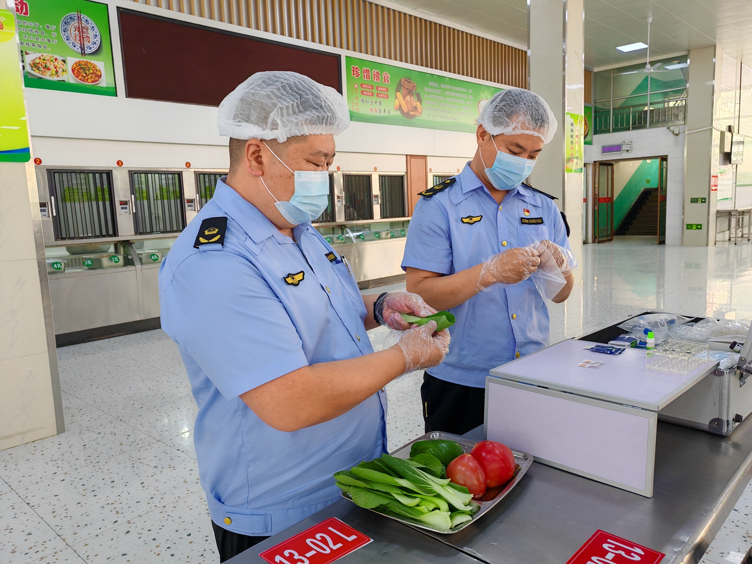 图片默认标题_fororder_检验蔬菜农药是否超标 摄影 贾林静