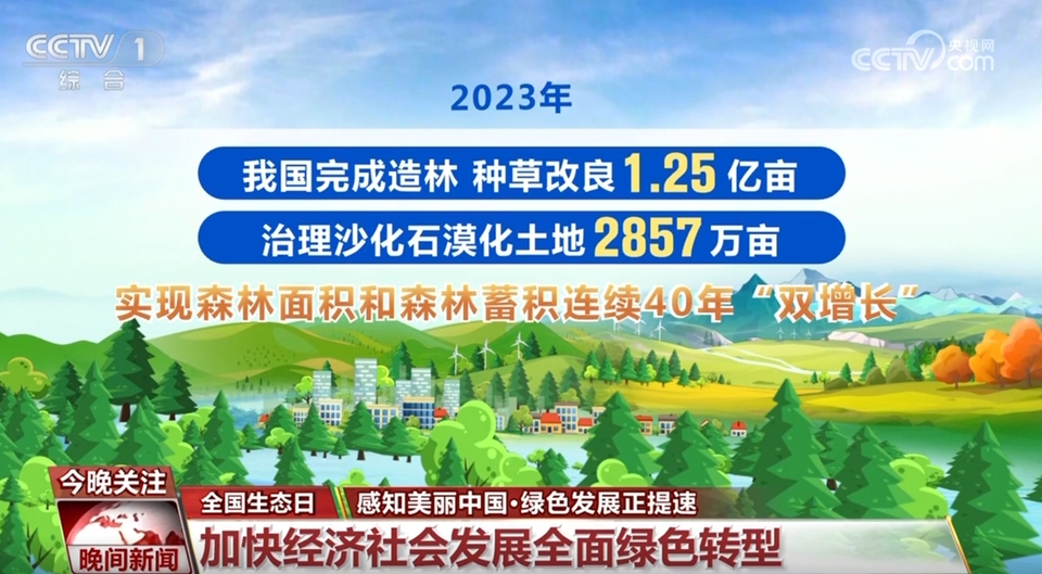 通过一组数字感受绿色发展正提速 政策“组合拳”为高质量发展厚植绿色底色