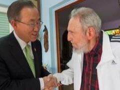 潘基文悼念卡斯特罗 称联合国会同古巴人民站在一起