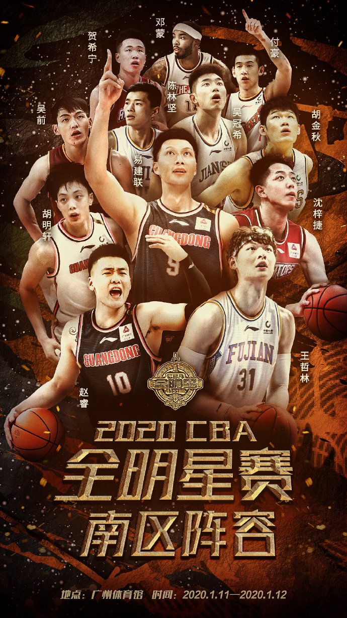 2020CBA全明星赛南北区全阵容公布