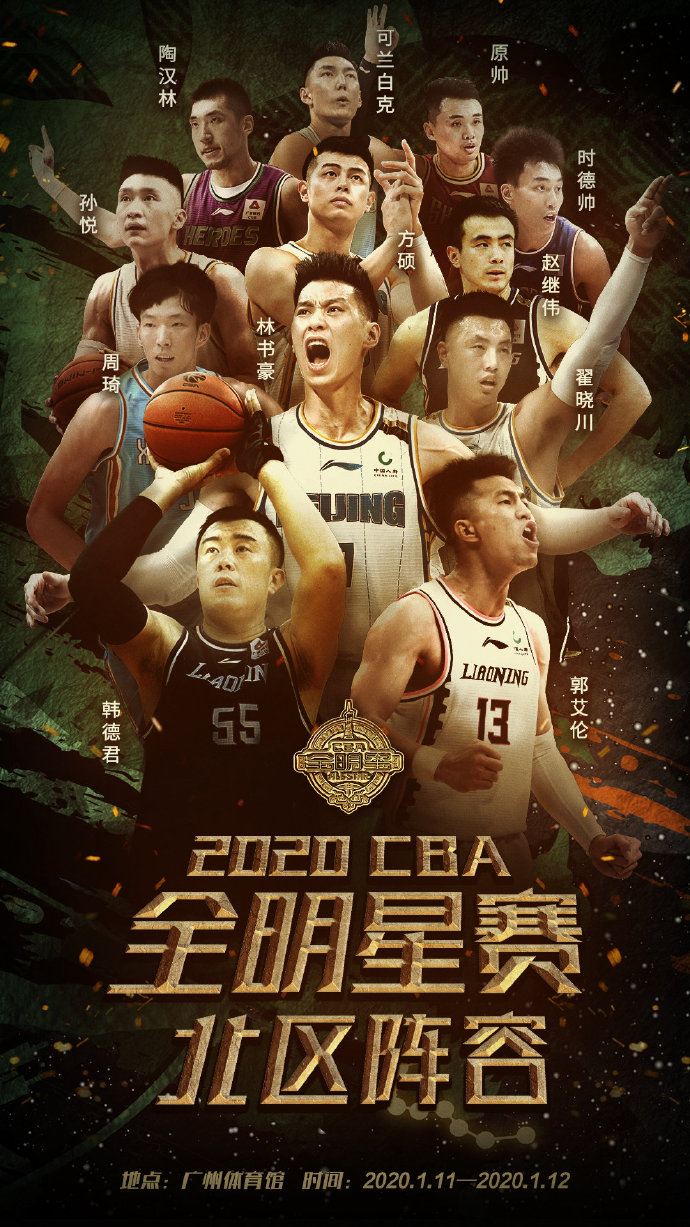 2020CBA全明星赛南北区全阵容公布