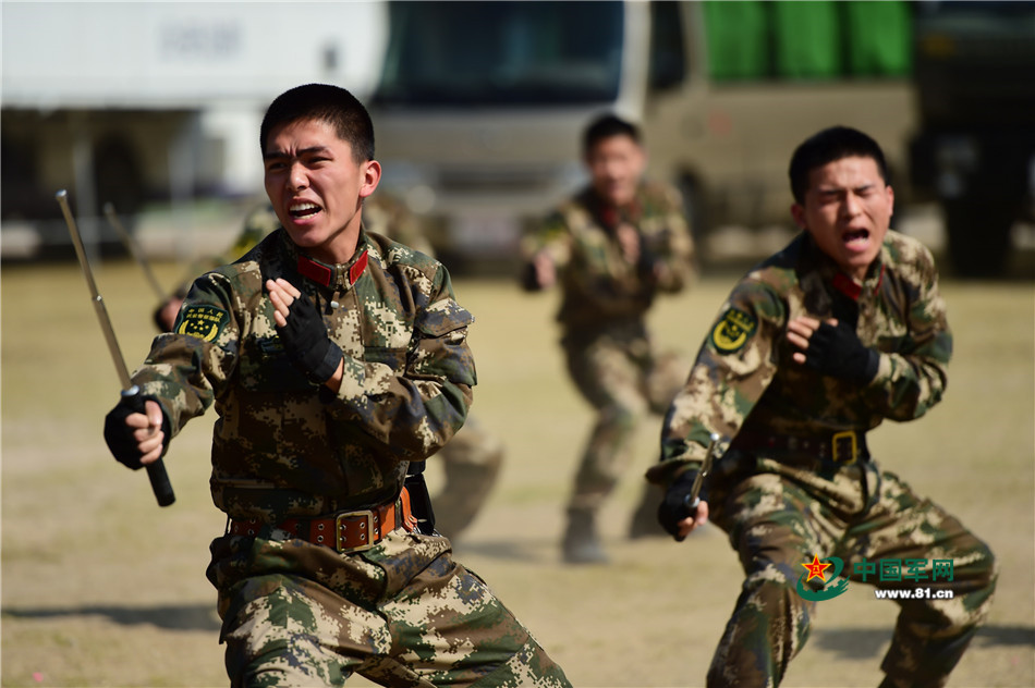 近距离围观武警特种格斗术 实用制敌是关键