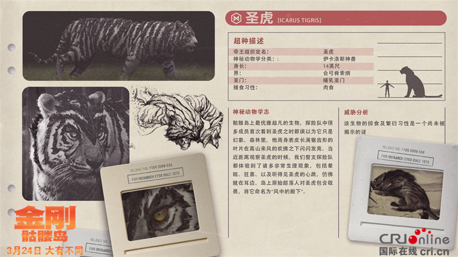 《金刚：骷髅岛》预告海报双发  群兽乱战全面升级