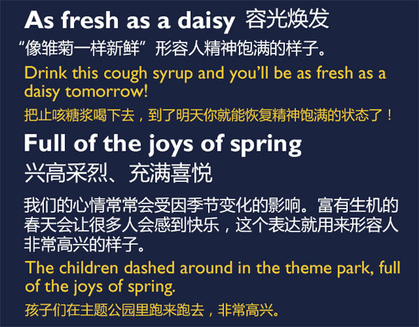 每日英语：五种和春天有关的英语表达
