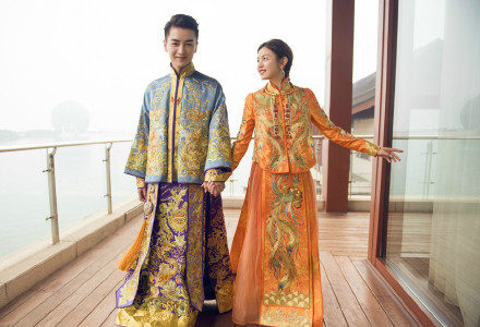 郭富城方媛结婚礼服曝光 盘点明星结婚中国风的礼服