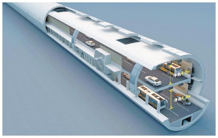 世界最大直径水下盾构隧道双层贯通