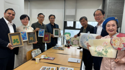 “以画对话，以花会友”菏泽市巨野工笔牡丹画书写中韩文旅产业交流新篇章