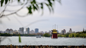 寒潮难挡游兴 大明湖初冬别具风情