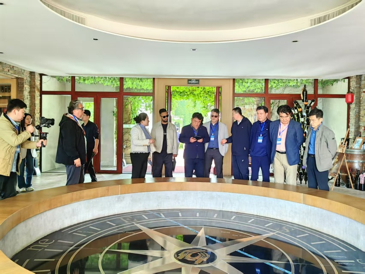 【Hi,Shandong】“Hi,Shandong—机遇中国 青岛优品”海外媒体青岛行活动走进九顶庄园，品味葡萄美酒_fororder_c05f3f61aea56ba1789667d3bb4e2c8