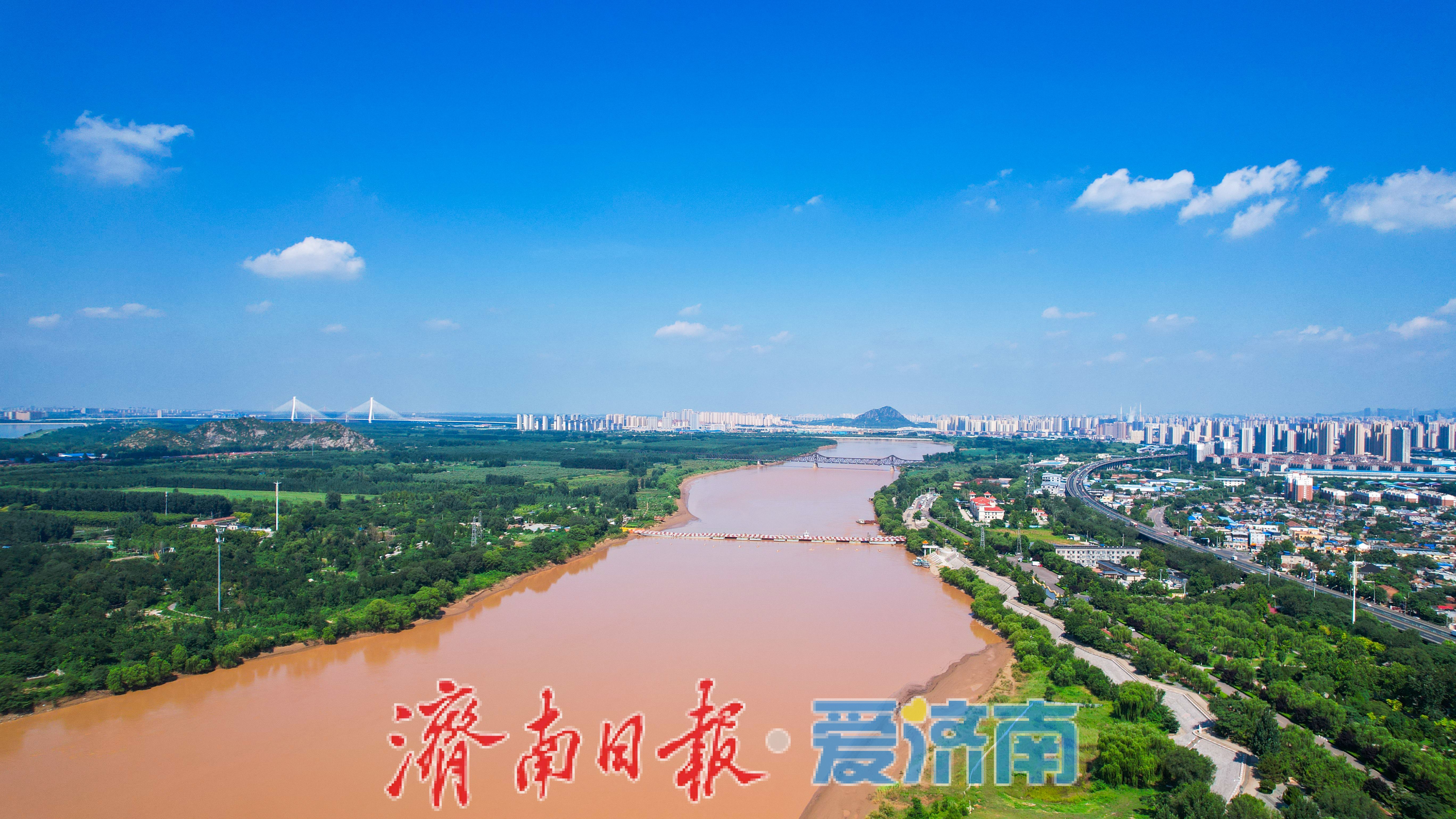 济南黄河美景如画,生态廊道尽显泉城魅力
