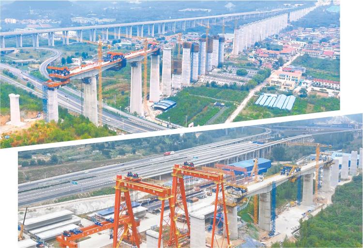 濟棗鐵路兩座連續梁同日合龍