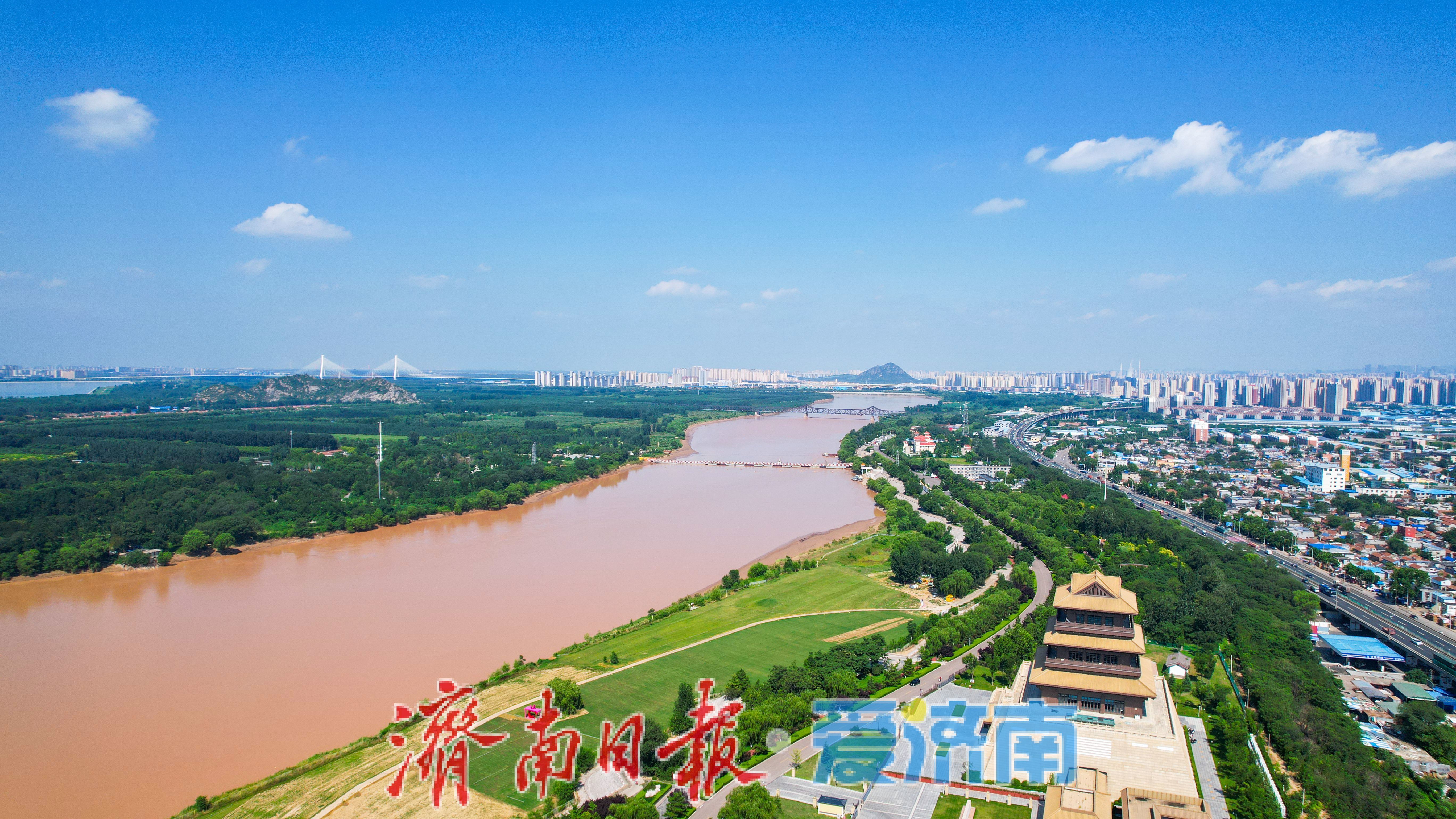 济南黄河美景如画,生态廊道尽显泉城魅力