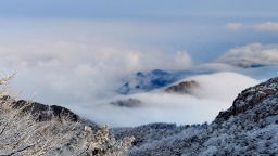 雪后泰山披银装 云海日出醉游人