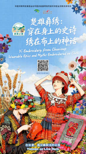 【澜湄之窗】楚雄彝绣：穿在身上的史诗 绣在布上的神话（海报）