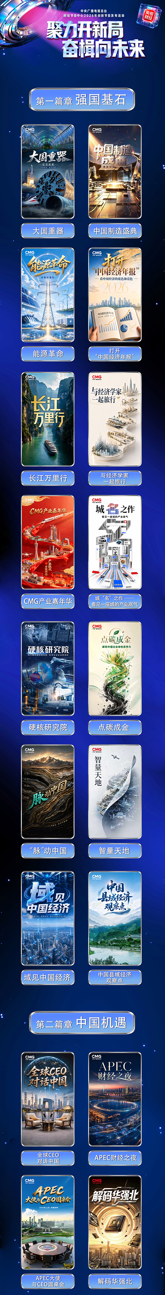 奋楫向未来!总台财经节目中心2026年创新节目发布