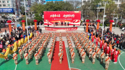 湖南新宁县全城欢送2026年度上半年新兵入伍