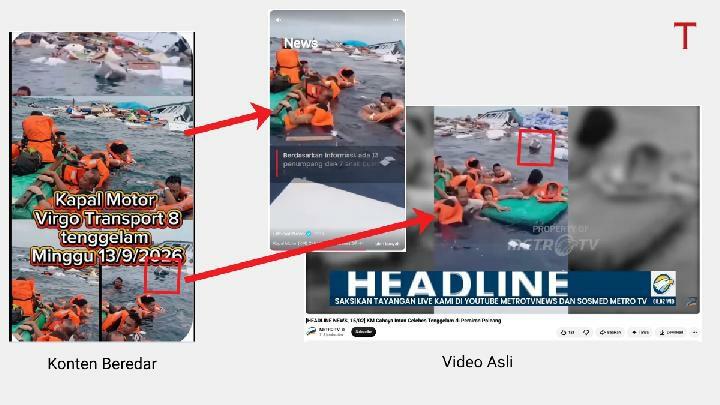 真相来了 | 印尼客轮倾覆事故多组“现场画面”不实