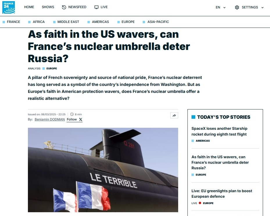 资讯很有聊丨法国“核保护伞”想罩欧洲不新鲜  欧洲多国积极回应更罕见