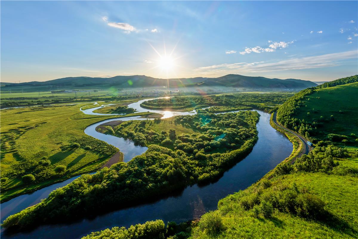 内蒙古牙克石：免渡河国家湿地公园景色如画