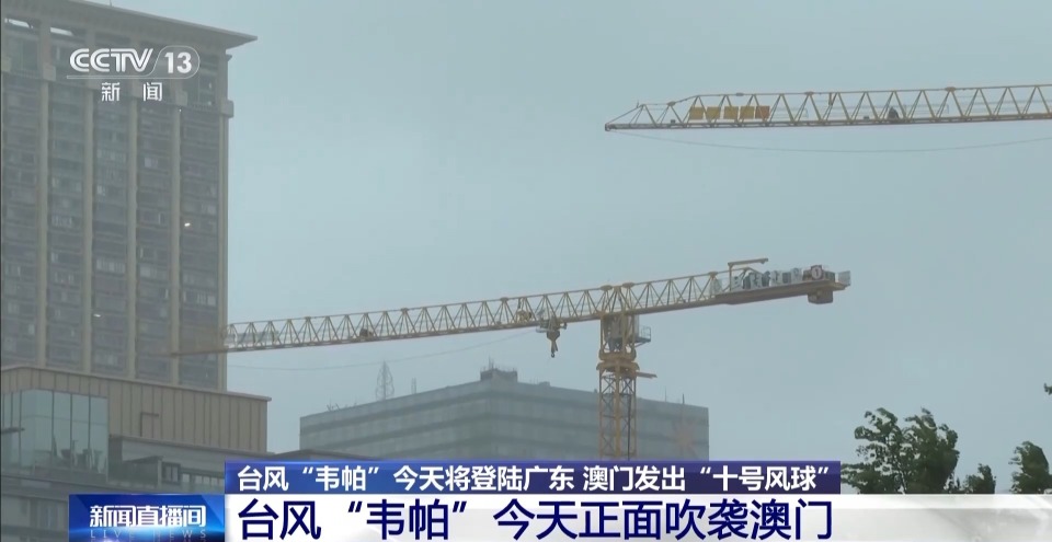 总台现场直击丨台风“韦帕”来袭 澳门民防部门接到20多起事故报告