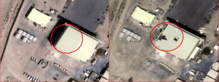 伊朗公布打击叙利亚和科威特美军基地设施的卫星画面