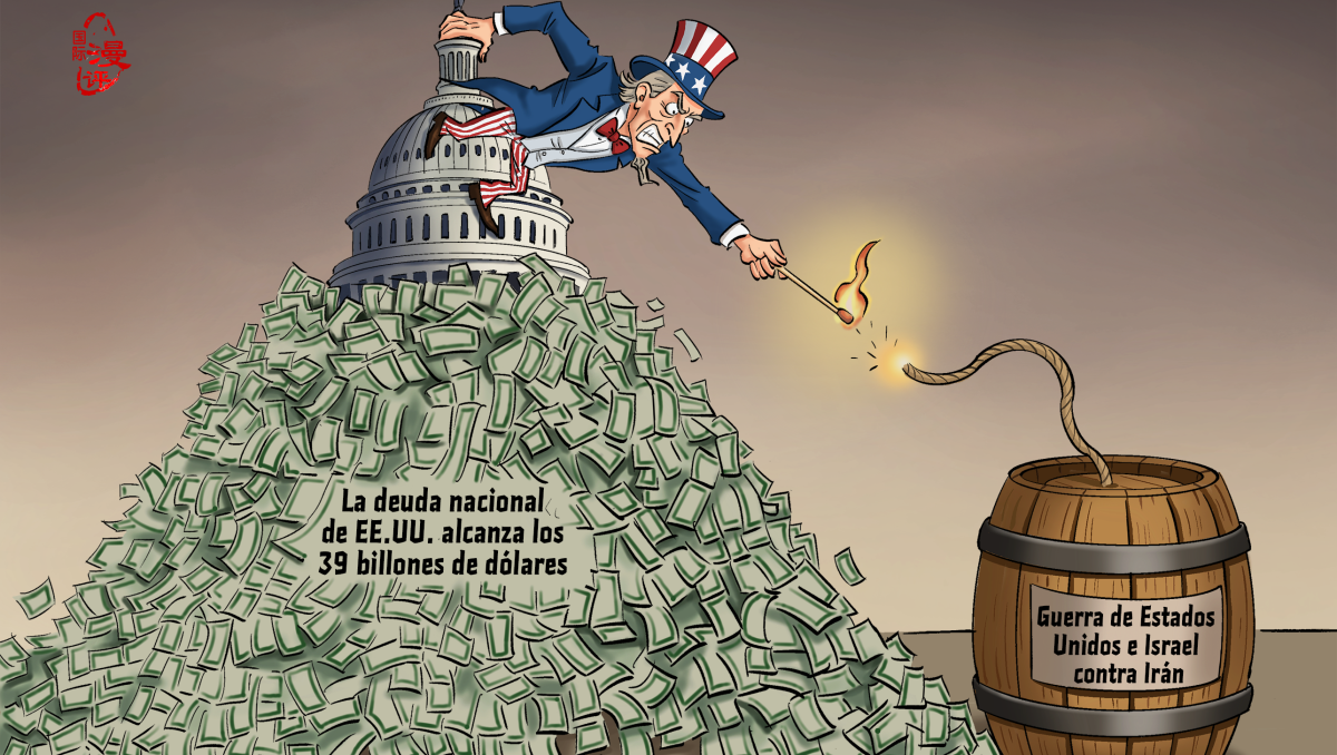 【Caricatura editorial】Encender la chispa en el “pico” de la deuda