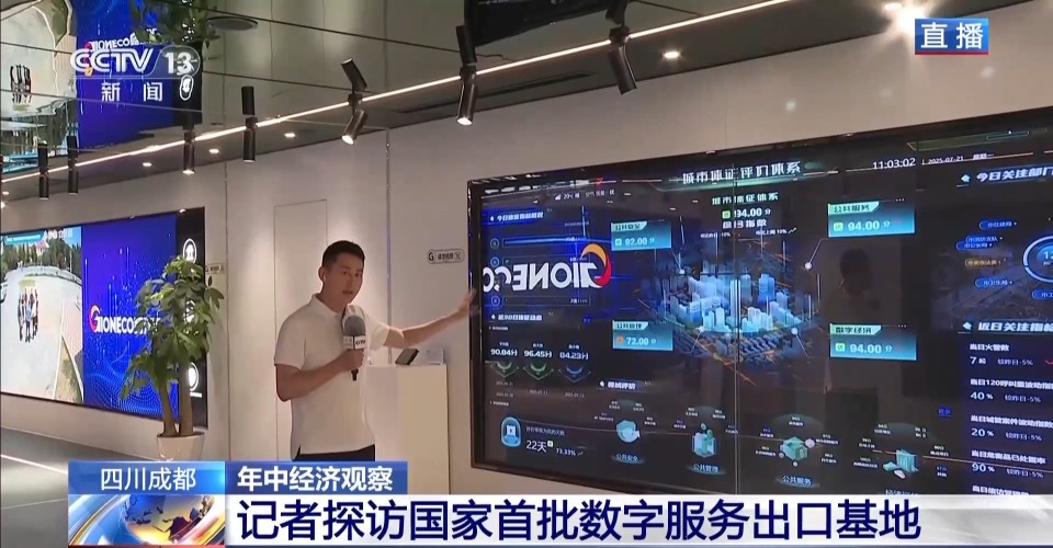 年中经济观察丨来国家首批数字服务出口基地 看中国服务如何走向世界
