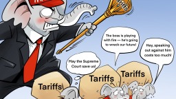 【Editorial Cartoon】Even His Own Party Can't Take It Anymore