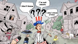 【Editorial Cartoon】A Triple “I don’t know” and the Great American Shrug