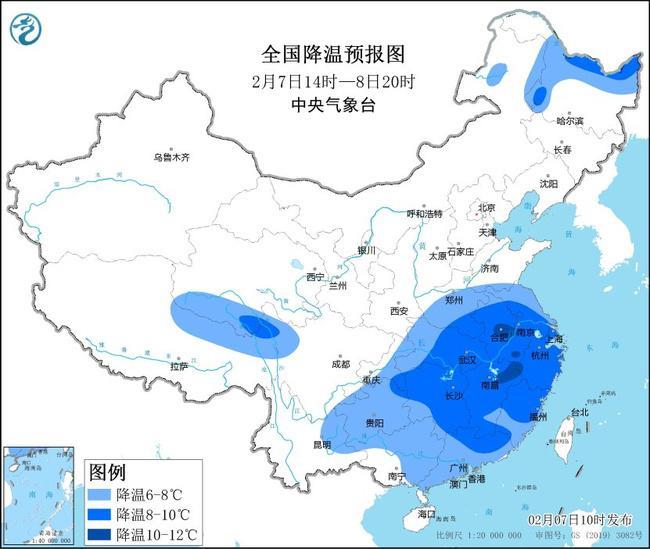 寒潮影响持续 江西发布大风蓝色预警信号